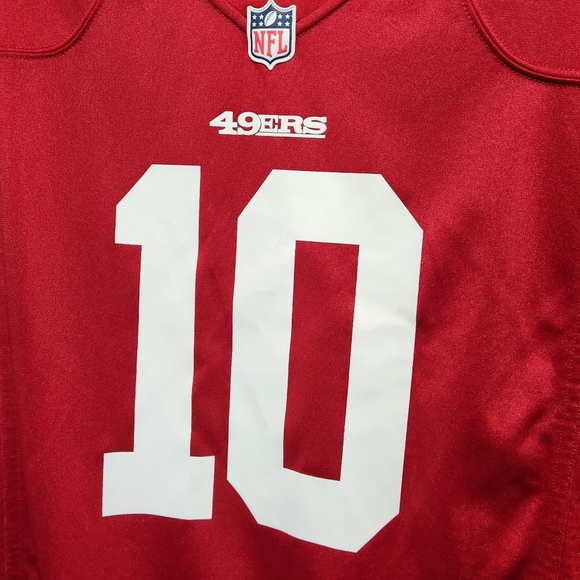San Francisco 49ers Jimmy Garoppolo Jersey #10 NFL NIKE on filed jersey L - Picture 3 of 10